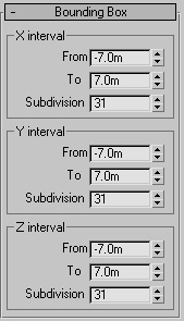 from [-7,-7,-7] to [7,7,7] subdivisions:[31,31,31]